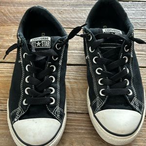 Converse All Star youth sneakers size 5.5 in black.